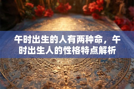 午时出生的人有两种命，午时出生人的性格特点解析