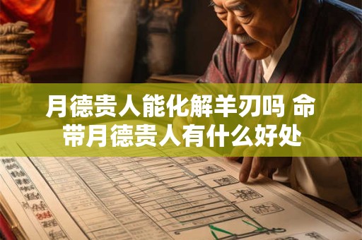 月德贵人能化解羊刃吗 命带月德贵人有什么好处