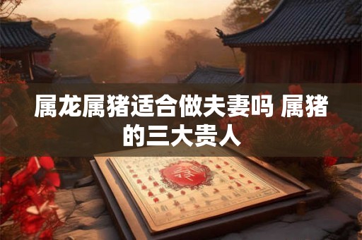 属龙属猪适合做夫妻吗 属猪的三大贵人