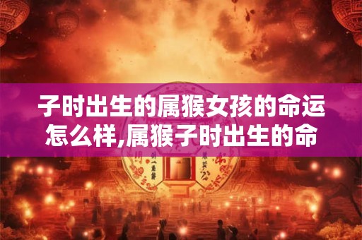 子时出生的属猴女孩的命运怎么样,属猴子时出生的命好吗？