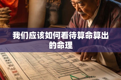 我们应该如何看待算命算出的命理
