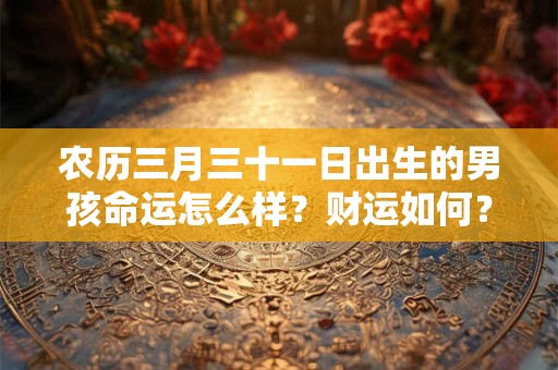 农历三月三十一日出生的男孩命运怎么样？财运如何？