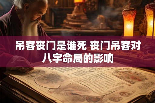 吊客丧门是谁死 丧门吊客对八字命局的影响