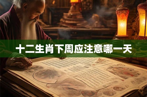 十二生肖下周应注意哪一天
