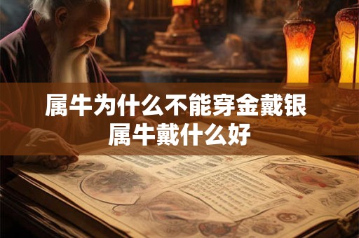 详细阅读:属牛为什么不能穿金戴银 属牛戴什么好 属牛为什么不能穿金戴银 属牛戴什么好