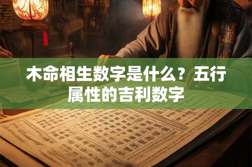 木命相生数字是什么？五行属性的吉利数字