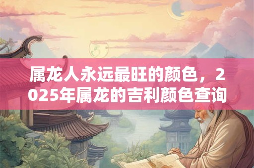 属龙人永远最旺的颜色，2025年属龙的吉利颜色查询！
