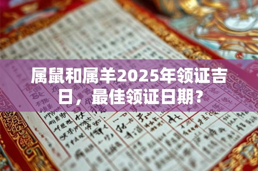 属鼠和属羊2025年领证吉日，最佳领证日期？
