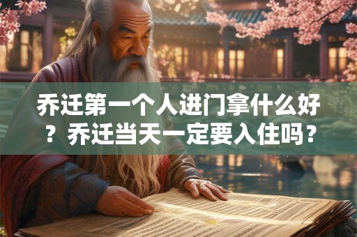 乔迁第一个人进门拿什么好？乔迁当天一定要入住吗？