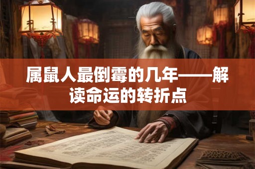 属鼠人最倒霉的几年——解读命运的转折点