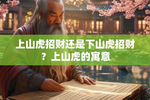 上山虎招财还是下山虎招财？上山虎的寓意