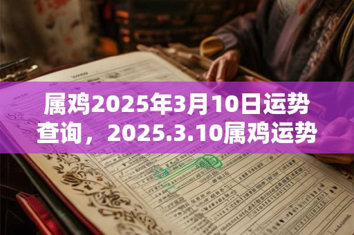 属鸡2025年3月10日运势查询，2025.3.10属鸡运势分析