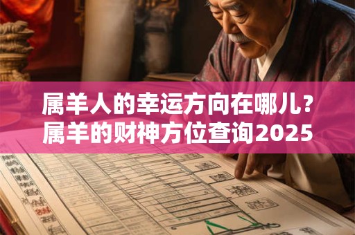 属羊人的幸运方向在哪儿？属羊的财神方位查询2025
