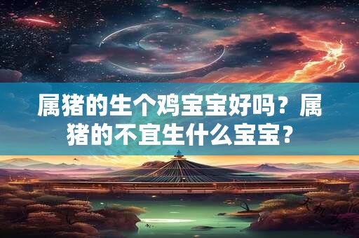 属猪的生个鸡宝宝好吗？属猪的不宜生什么宝宝？