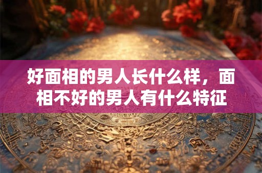 好面相的男人长什么样，面相不好的男人有什么特征