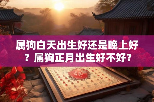 属狗白天出生好还是晚上好？属狗正月出生好不好？