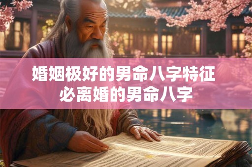婚姻极好的男命八字特征 必离婚的男命八字
