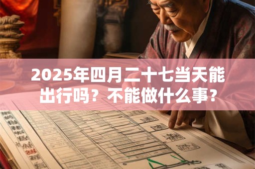 2025年四月二十七当天能出行吗？不能做什么事？