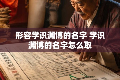 形容学识渊博的名字 学识渊博的名字怎么取
