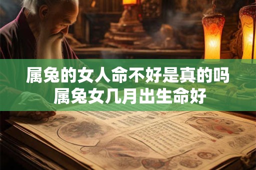 属兔的女人命不好是真的吗 属兔女几月出生命好