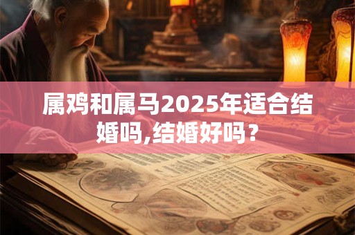 属鸡和属马2025年适合结婚吗,结婚好吗？