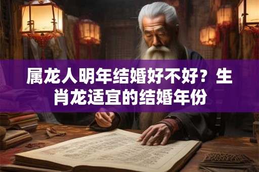 详细阅读:属龙人明年结婚好不好?生肖龙适宜的结婚年份 属龙人明年结婚好不好?生肖龙适宜的结婚年份