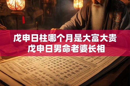 戊申日柱哪个月是大富大贵 戊申日男命老婆长相