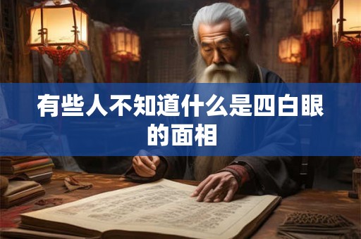 有些人不知道什么是四白眼的面相