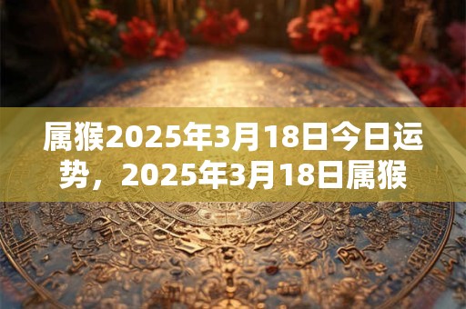 属猴2025年3月18日今日运势,2025年3月18日属猴人运势好吗? 属猴2025年3月18日今日运势,2025年3月18日属猴人运势好吗?