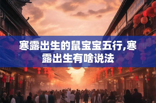 寒露出生的鼠宝宝五行,寒露出生有啥说法