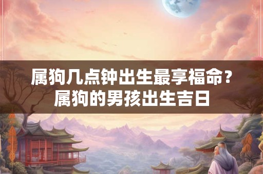 属狗几点钟出生最享福命？属狗的男孩出生吉日