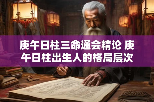 庚午日柱三命通会精论 庚午日柱出生人的格局层次