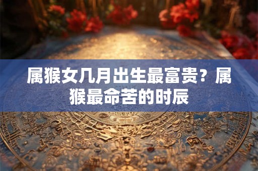 详细阅读:属猴女几月出生最富贵?属猴最命苦的时辰 属猴女几月出生最富贵?属猴最命苦的时辰