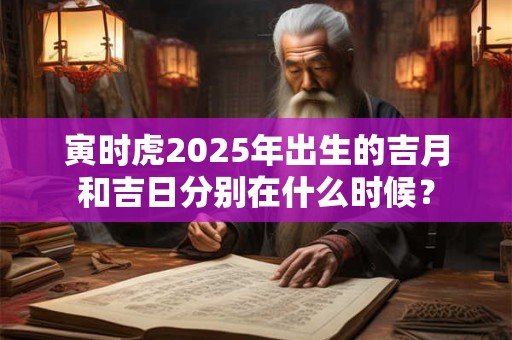 详细阅读:寅时虎2025年出生的吉月和吉日分别在什么时候? 寅时虎2025年出生的吉月和吉日分别在什么时候?