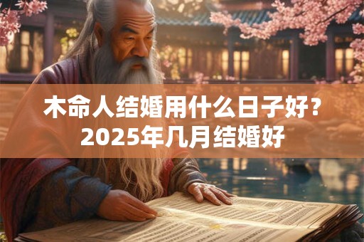木命人结婚用什么日子好？2025年几月结婚好