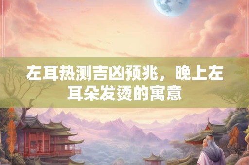 左耳热测吉凶预兆，晚上左耳朵发烫的寓意