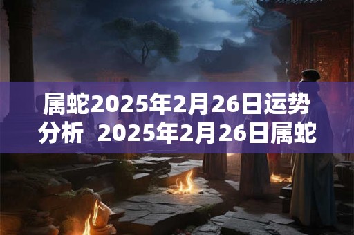属蛇2025年2月26日运势分析  2025年2月26日属蛇今日运势