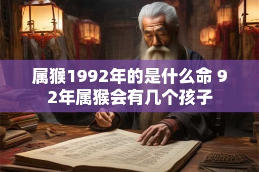 属猴1992年的是什么命 92年属猴会有几个孩子