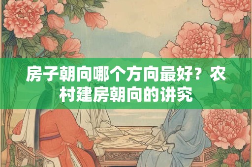 房子朝向哪个方向最好？农村建房朝向的讲究