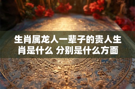 生肖属龙人一辈子的贵人生肖是什么 分别是什么方面