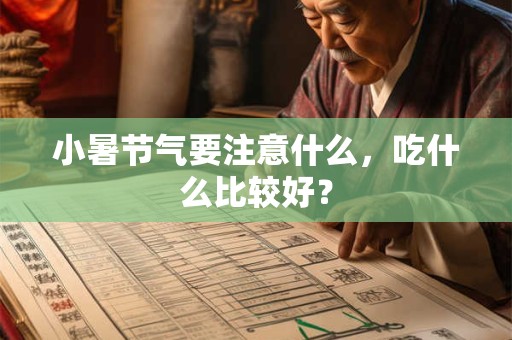 小暑节气要注意什么，吃什么比较好？