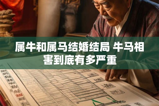 属牛和属马结婚结局 牛马相害到底有多严重