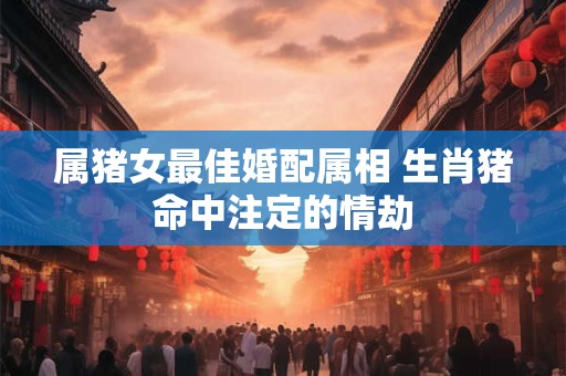 属猪女最佳婚配属相 生肖猪命中注定的情劫