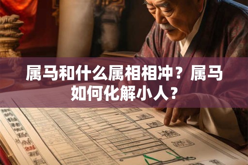 属马和什么属相相冲？属马如何化解小人？