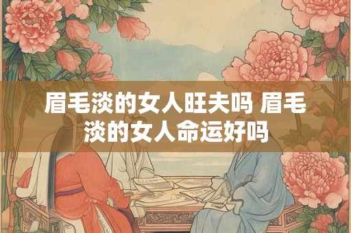 眉毛淡的女人旺夫吗 眉毛淡的女人命运好吗