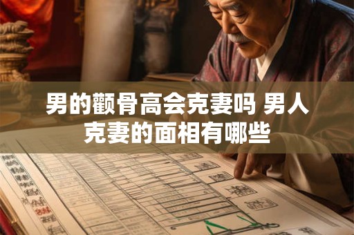 男的颧骨高会克妻吗 男人克妻的面相有哪些