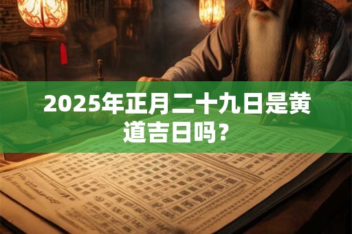 2025年正月二十九日是黄道吉日吗？