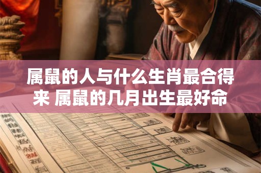 属鼠的人与什么生肖最合得来 属鼠的几月出生最好命