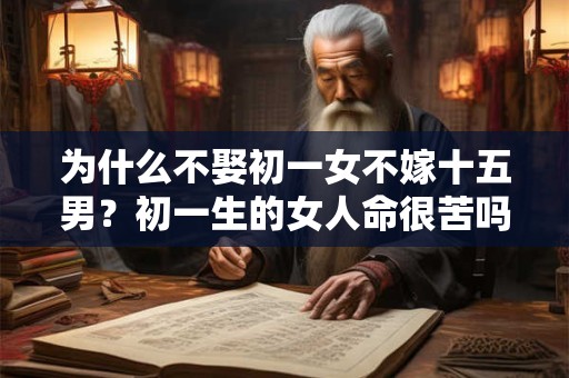 为什么不娶初一女不嫁十五男？初一生的女人命很苦吗？
