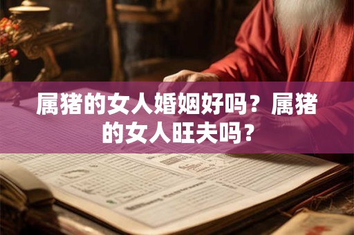属猪的女人婚姻好吗？属猪的女人旺夫吗？